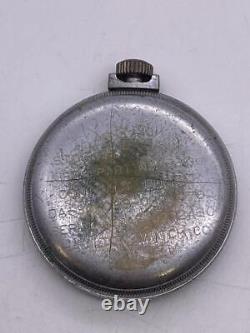 HAMILTON G. C. T. WWII MILITARY POCKET WATCH AN-5740 52mm-NOT WORKING FOR PARTS