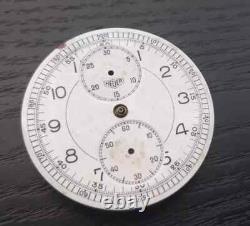 HEUER VALJOUX Cal 61 Chronograph Watch Dial + Movement for Parts or Repair 1940