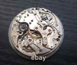 HEUER VALJOUX Cal 61 Chronograph Watch Dial + Movement for Parts or Repair 1940