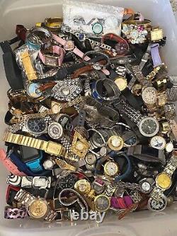 HUGE 63 LBS+ BOX LOT Wrist Watches Vintage Modern POUNDS Repair Parts Resell