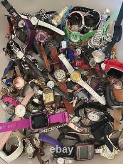 HUGE 63 LBS+ BOX LOT Wrist Watches Vintage Modern POUNDS Repair Parts Resell