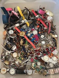 HUGE 63 LBS+ BOX LOT Wrist Watches Vintage Modern POUNDS Repair Parts Resell