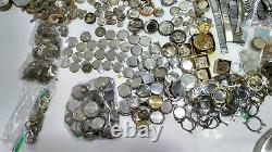 HUGE LOT OF Watch Parts Crystals Vintage Steampunk Movements Dials Pocket watch