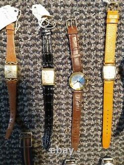 HUGE VINTAGE WATCH LOT FOR REPAIR OR PARTS SOLD AS IS Bulova Hamilton Seiko