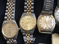HUGE VINTAGE WATCH LOT OF 22 For Parts Repair Resale Nice Lot With ROLEX BOX