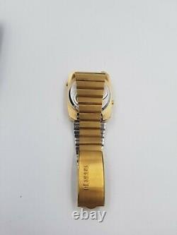 HUGHES Aircraft Watch 36mm Case GP Link Band Original Box LED Not Working =Parts