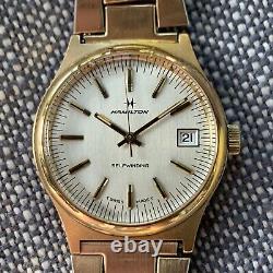 Hamilton Automatic Gold Tone Cal. 836 with OG Bracelet May Need Attention REPAIR