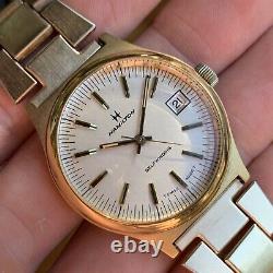 Hamilton Automatic Gold Tone Cal. 836 with OG Bracelet May Need Attention REPAIR