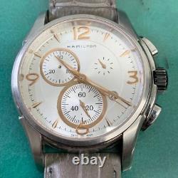 Hamilton Chronograph Watch H326120 Quartz White Dial Non-Working Parts Only