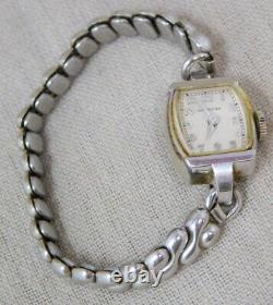 Hamilton Lady's 14K White Gold Watch Not Working Vintage Parts / Repair