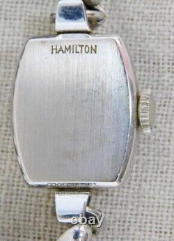 Hamilton Lady's 14K White Gold Watch Not Working Vintage Parts / Repair