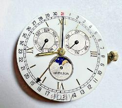 Hamilton Moonphase Day Date Month 7j Quartz 255.483 Watch Movement For Parts