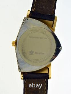 Hamilton Ventura 32mm Gold Tone Black Dial Men's Quartz Watch 6250A NOT WORKING