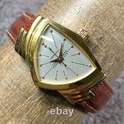 Hamilton Ventura Women 6334 Brown Leather Quartz For Watch Parts Or Repair Only