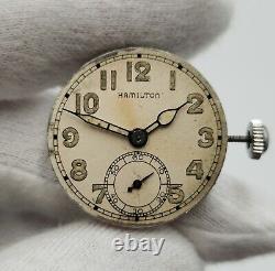 Hamilton WWII Military 987A Movement & Dial FOR PARTS / REPAIR