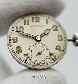 Hamilton WWII Military 987A Movement & Dial FOR PARTS / REPAIR