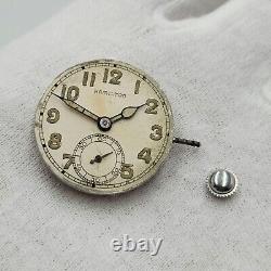 Hamilton WWII Military 987A Movement & Dial FOR PARTS / REPAIR