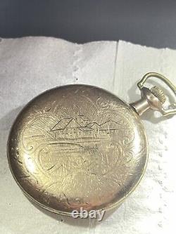 Hampden Dueber Watch A 12 Size 17j Antique Men Pocket Watch-3234145. Not Working