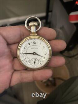 Hampden Dueber Watch A 12 Size 17j Antique Men Pocket Watch-3234145. Not Working