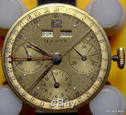 Haste Leonidas Dial Hands Crown On A Valjoux Chronograph 72C for Parts