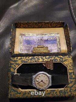 Helbros Fontain Swiss 6j Watch For Parts Or Repair Missing Crown With Box