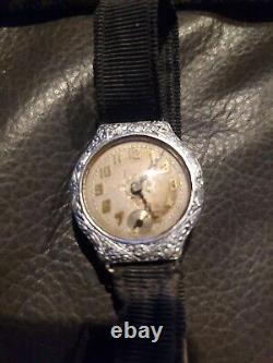 Helbros Fontain Swiss 6j Watch For Parts Or Repair Missing Crown With Box