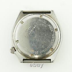 Heuer 1000 980.004/1 Lume Markers Black Dial S. S. Watch Head For Parts / Repairs