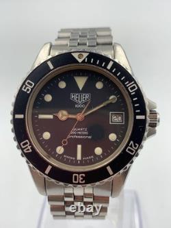 Heuer 1000 980.113L Professional Watch For Parts JUNK Vintage Collectible