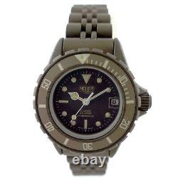 Heuer 1000 981.008 Prof Military Green Pvd Ladies Watch For Parts Or Repairs