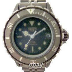 Heuer 1000 981.008 Prof Military Green Pvd Ladies Watch For Parts Or Repairs