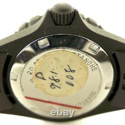 Heuer 1000 981.008 Prof Military Green Pvd Ladies Watch For Parts Or Repairs