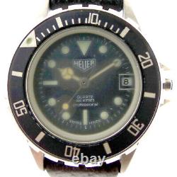 Heuer 1000 Prof Black Dial 200m Stainless Steel Ladies Watch For Parts/repairs