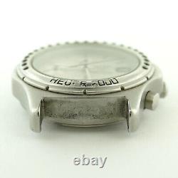 Heuer 2000 Quartz 242.006 Chronograph Silver Dial Stainless Steel Watch Head