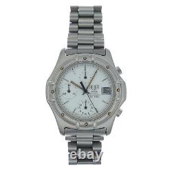 Heuer 2000 Quartz Chrono 254.006 37mm White Dial Stainless Steel Watch For Parts