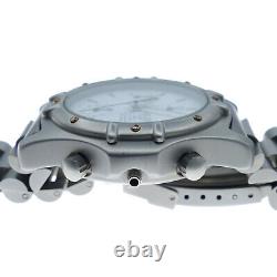 Heuer 2000 Quartz Chrono 254.006 37mm White Dial Stainless Steel Watch For Parts