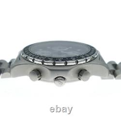 Heuer 2000 Quartz Chrono 273.006 37mm Black Dial Stainless Steel Watch For Parts