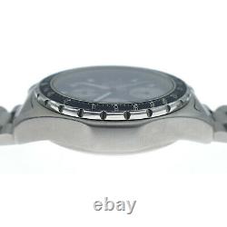 Heuer 2000 Quartz Chrono 273.006 37mm Black Dial Stainless Steel Watch For Parts