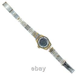 Heuer 980.017 28mm Black Dial Gold Plated Ladies Watch For Parts Or Repairs