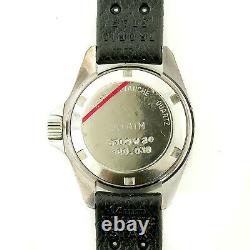 Heuer 980.038 Prof Black Dial Stainless Steel Ladies Watch For Parts Or Repairs