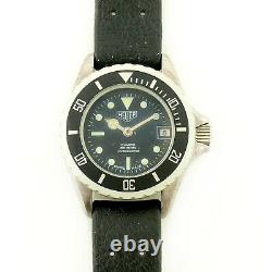 Heuer 980.038 Prof Diver 1000 Black Dial 200m Ladies Watch For Parts Or Repairs