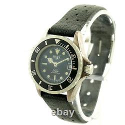 Heuer 980.038 Prof Diver 1000 Black Dial 200m Ladies Watch For Parts Or Repairs