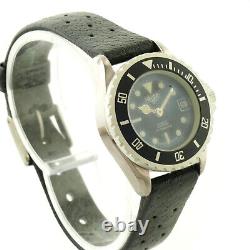 Heuer 980.038 Prof Diver 1000 Black Dial 200m S. S. Ladies Watch For Parts/repair