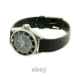 Heuer 980.038 Prof Diver 1000 Black Dial 200m S. S. Ladies Watch For Parts/repair