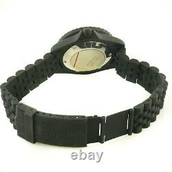Heuer 983.015 Prof Black Dial Black Pvd Stainless Steel Watch For Parts/repairs