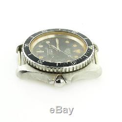 Heuer Diver 980.006 1000 Series Prof Black Dial S. S. Watch Head For Parts/repair