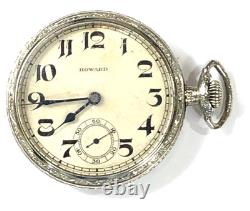 Howard Pocket Watch Scepter Case Vintage Not Running FOR PARTS OR REPAIR