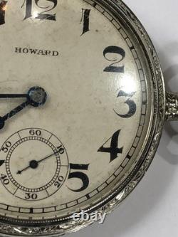 Howard Pocket Watch Scepter Case Vintage Not Running FOR PARTS OR REPAIR