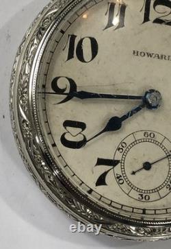 Howard Pocket Watch Scepter Case Vintage Not Running FOR PARTS OR REPAIR