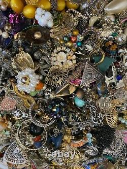 Huge 21+ Lbs Bulk Lot Estate Costume Jewelry Watches Junk Parts $13 Per Lb