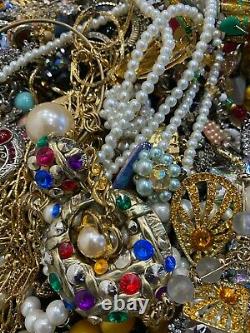 Huge 21+ Lbs Bulk Lot Estate Costume Jewelry Watches Junk Parts $13 Per Lb